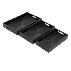 Decorative Trays-Kirkland's Home Sun Star 2-Pc. Mirrored Tray Set Gold