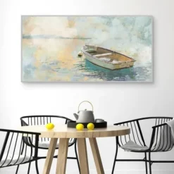 Canvas Art-Kirkland's Home Sunday Solitude Framed Canvas Art Print Blue