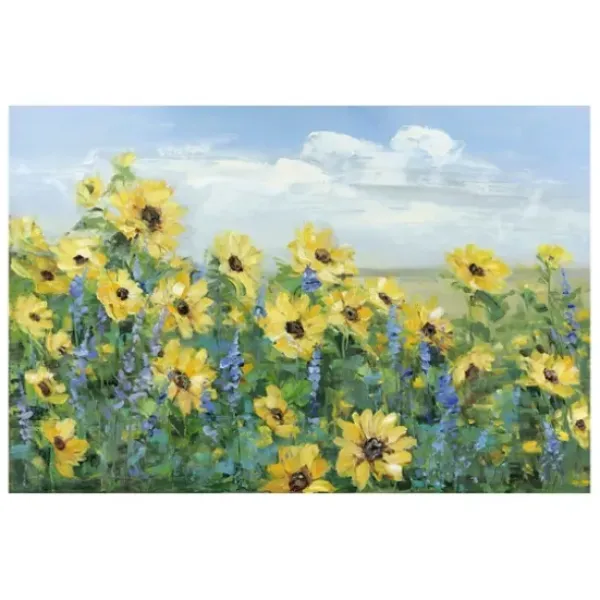 Canvas Art-Kirkland's Home Sunflower Fields Forever Giclee Canvas Art Print Yellow