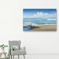 Canvas Art-Kirkland's Home Sweeping Blue Canvas Art Print, 60X40 In. Blue/Tan