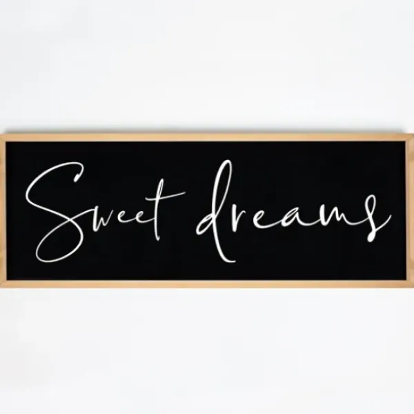 Wall Quotes & Signs-Kirkland's Home Sweet Dreams Wood Frame Wall Plaque Black