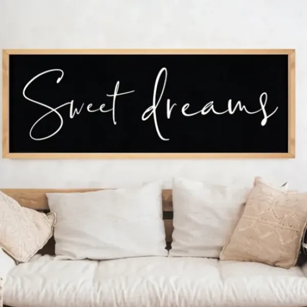 Wall Quotes & Signs-Kirkland's Home Sweet Dreams Wood Frame Wall Plaque Black
