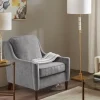 Accent Chairs-Kirkland's Home Swoop Arm Upholstered Accent Chair Gray