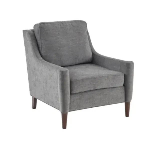 Accent Chairs-Kirkland's Home Swoop Arm Upholstered Accent Chair Gray