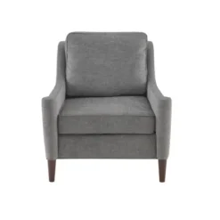 Accent Chairs-Kirkland's Home Swoop Arm Upholstered Accent Chair Gray