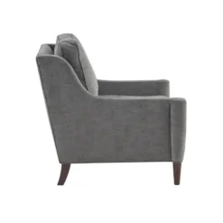 Accent Chairs-Kirkland's Home Swoop Arm Upholstered Accent Chair Gray