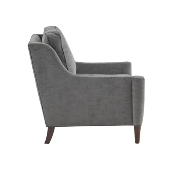 Accent Chairs-Kirkland's Home Swoop Arm Upholstered Accent Chair Gray