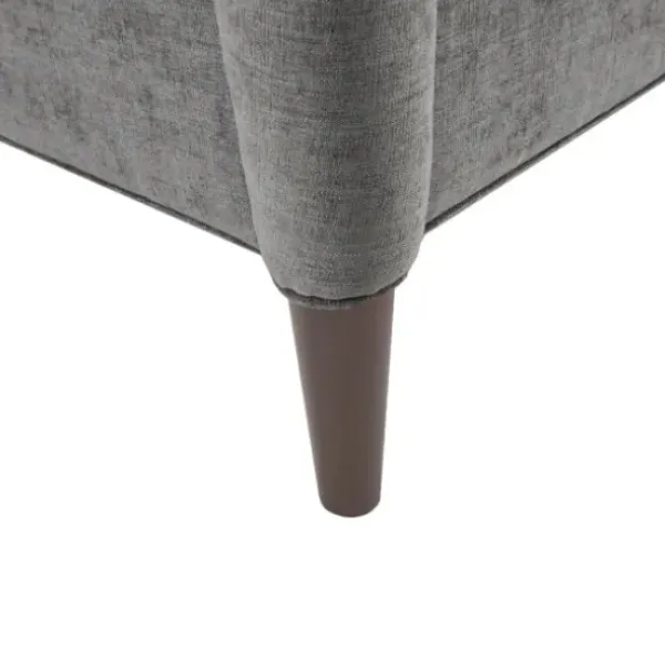 Accent Chairs-Kirkland's Home Swoop Arm Upholstered Accent Chair Gray
