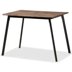 Dining Tables-Kirkland's Home Table And Leather Bucket Chairs 5-Pc. Dining Set Brown/Black