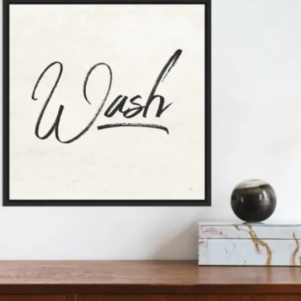 Wall Quotes & Signs-Kirkland's Home Tan And Black Wash Laundry Framed Wall Plaque Tan/Black