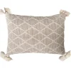 Pillows-Kirkland's Home Tan Diamond Woven Lumbar Pillow Tan/White