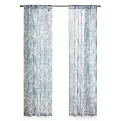 Curtains & Drapes-Kirkland's Home Tan Floral 2-Pc. Curtain Panel Set, 96 In. Tan/White