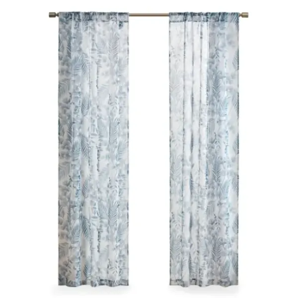 Curtains & Drapes-Kirkland's Home Tan Floral 2-Pc. Curtain Panel Set, 96 In. Tan/White