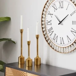 Candle Holders-Kirkland's Home Taper Candle Holders, Set Of 3 Gold