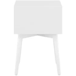 Nightstands-Kirkland's Home Tapered 2-Drawer Nightstand White