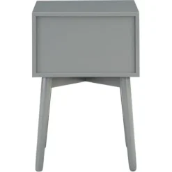 Nightstands-Kirkland's Home Tapered 2-Drawer Nightstand Gray