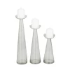 Candle Holders-Kirkland's Home Tapered Glass Pillar Candle Holders, Set Of 3 Clear