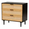 Dressers & Chests-Kirkland's Home Tara Two-Tone Espresso Rattan Dresser