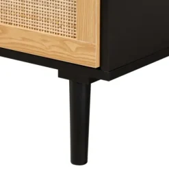 Dressers & Chests-Kirkland's Home Tara Two-Tone Espresso Rattan Dresser
