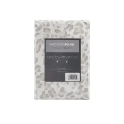 Bed Sheets-Kirkland's Home Taupe Leopard Satin Standard 2-Pc. Pillow Case Set White/Tan