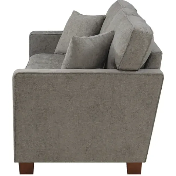 Sofas & Loveseats-Kirkland's Home Taupe Rutledge Sofa Gray