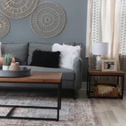 Coffee Tables-Kirkland's Home Tawny Nesting 3-Pc. Coffee And Accent Table Set Brown