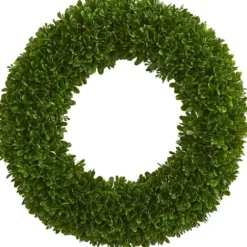 Wreaths-Kirkland's Home Tea Leaf Wreath Green