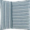 Pillows-Kirkland's Home Teal And Ivory Directional Stripes Pillow Blue/Ivory