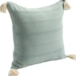 Pillows-Kirkland's Home Teal Dobby Loomed Pillow Blue