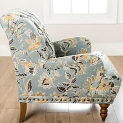 Accent Chairs-Kirkland's Home Teal Rebecca Tufted Accent Chair Blue