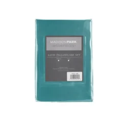 Bed Sheets-Kirkland's Home Teal Satin Standard 2-Pc. Pillow Case Set Blue