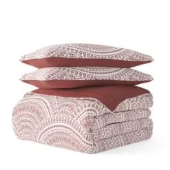 Quilts-Kirkland's Home Terra Scalloped Reversible 3-Pc. King Quilt Set Red/White