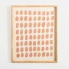 Framed Art-Kirkland's Home Terracotta Paint Dab On Linen Framed Art Print Orange/Tan/Ivory