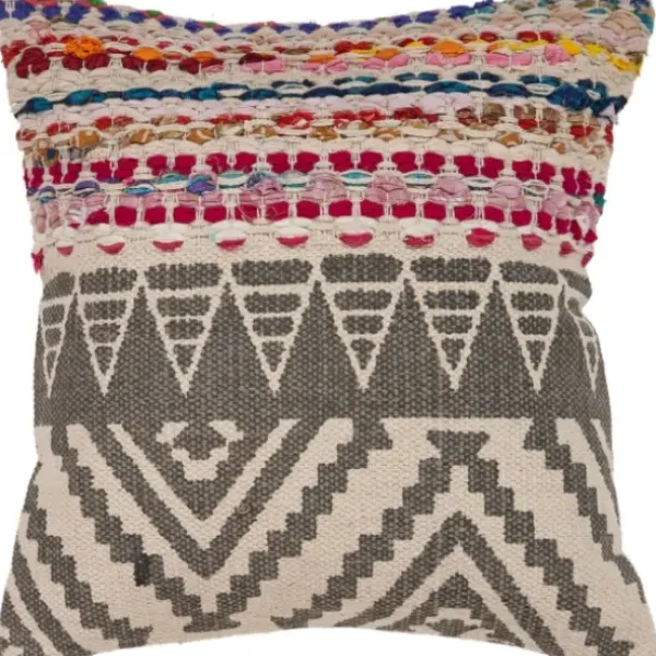 Pillows-Kirkland's Home Textured Geometric Boho Pillow Multi