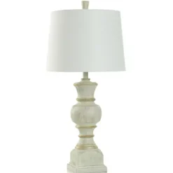 Table Lamps-Kirkland's Home Textured Spindle Table Lamp White