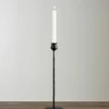 Candle Holders-Kirkland's Home Textured Taper Candle Holder, 16 In. Black