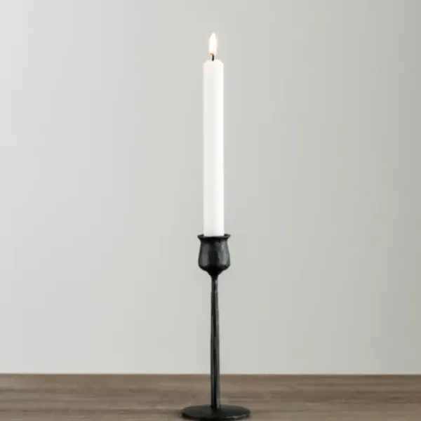 Candle Holders-Kirkland's Home Textured Taper Candle Holder, 8 In. Black