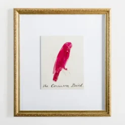 Framed Art-Kirkland's Home The Crimson Bird Framed Art Print White/Red