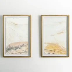 Framed Art-Kirkland's Home The Golden Abstract Ii Framed Art Print White/Tan/Gold