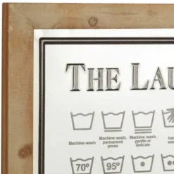 Wall Quotes & Signs-Kirkland's Home The Laundry Guide Embossed Framed Wall Plaque White/Tan