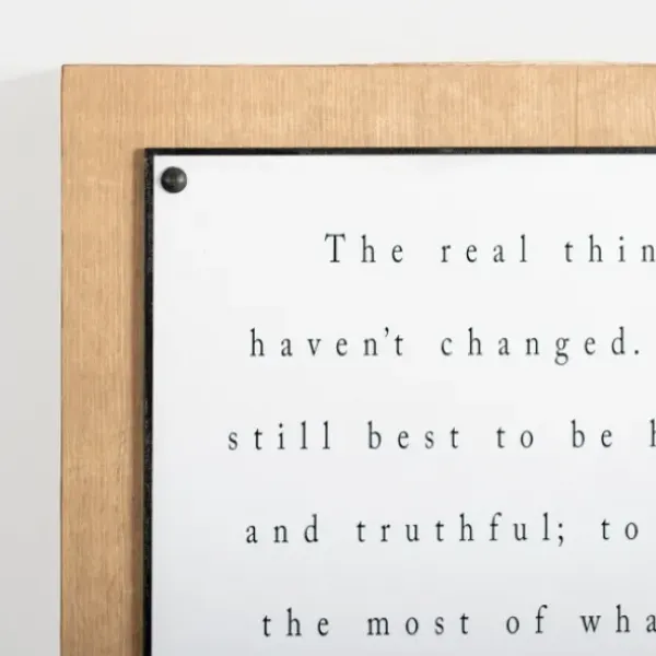 Wall Quotes & Signs-Kirkland's Home The Real Things Wall Plaque White/Black/Tan
