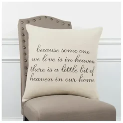 Pillows-Kirkland's Home There Is A Little Bit Of Heaven In Our Home Pillow Tan/Black