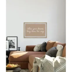 Wall Quotes & Signs-Kirkland's Home They Know The Way Framed Wall Plaque Tan/White