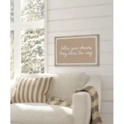Wall Quotes & Signs-Kirkland's Home They Know The Way Framed Wall Plaque Tan/White