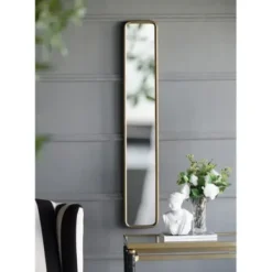 Decorative Mirrors-Kirkland's Home Thin Gold Metal Wall Mirror