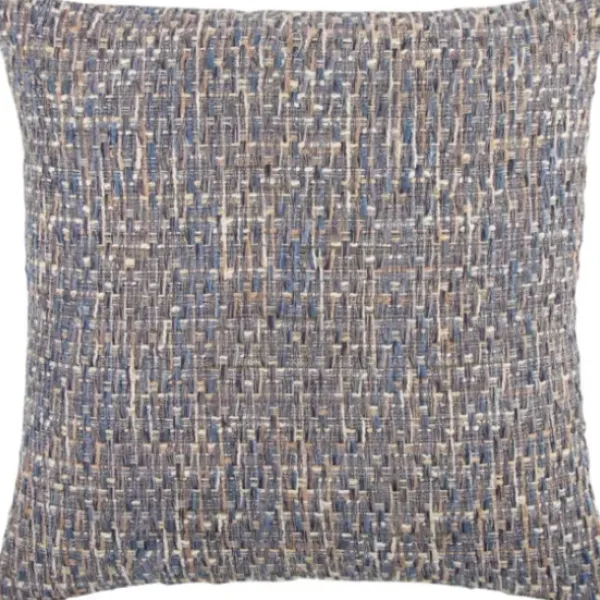 Pillows-Kirkland's Home Threaded Pillow, 22 In. Blue