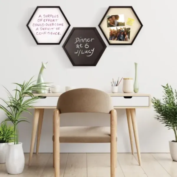 Memo & Chalkboards-Kirkland's Home Tic Tac Toe Wood And Metal Magnetic Memo Board Brown/Silver