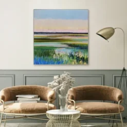 Framed Art-Kirkland's Home Tidal Waters Framed Art Print Green/Blue