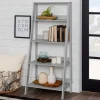 Office Furniture-Kirkland's Home 4-Tier Ladder Bookshelf Gray