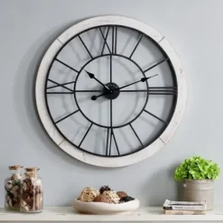 Clocks-Kirkland's Home Timeworn Cottage Clock White